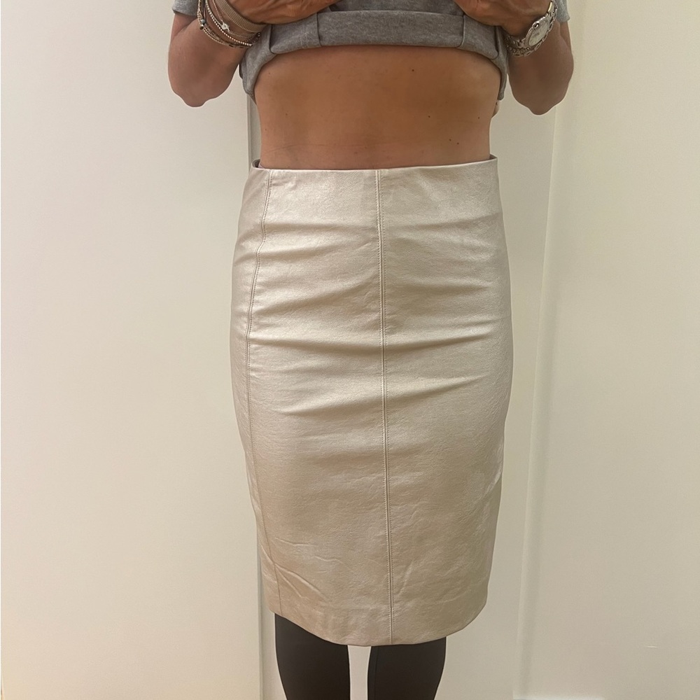 Bailey Blue Cream Knee-Length Pencil Skirt